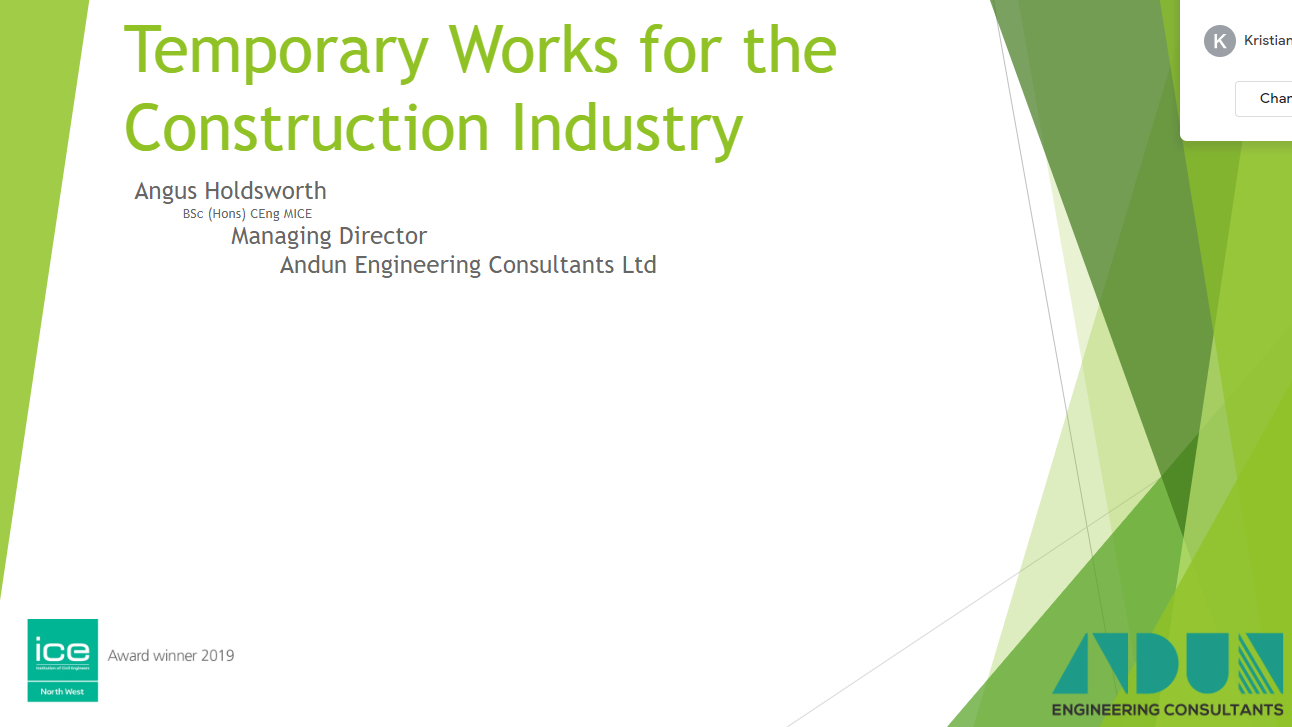 Temporary Works Weekly CPD Webinar Series Extended