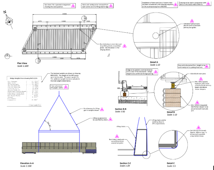 SAS13 Deck Lift Out Engineering Drawing