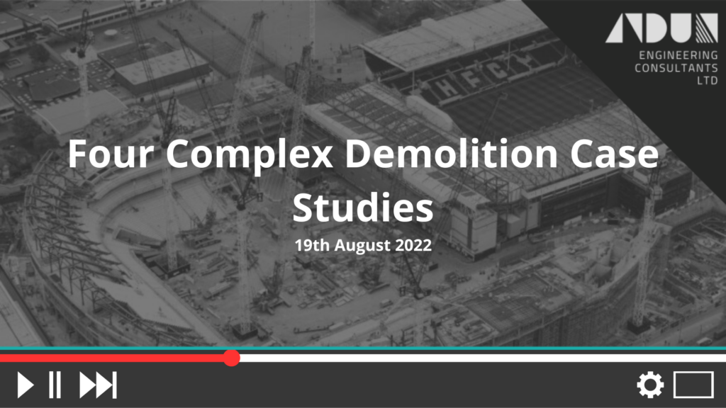 Cover for the recording of webinar looking at four complex demolition case studies