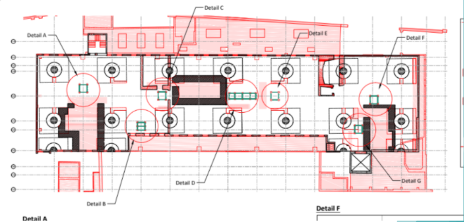 CAD Model drawing of the load paths at Gramophone works