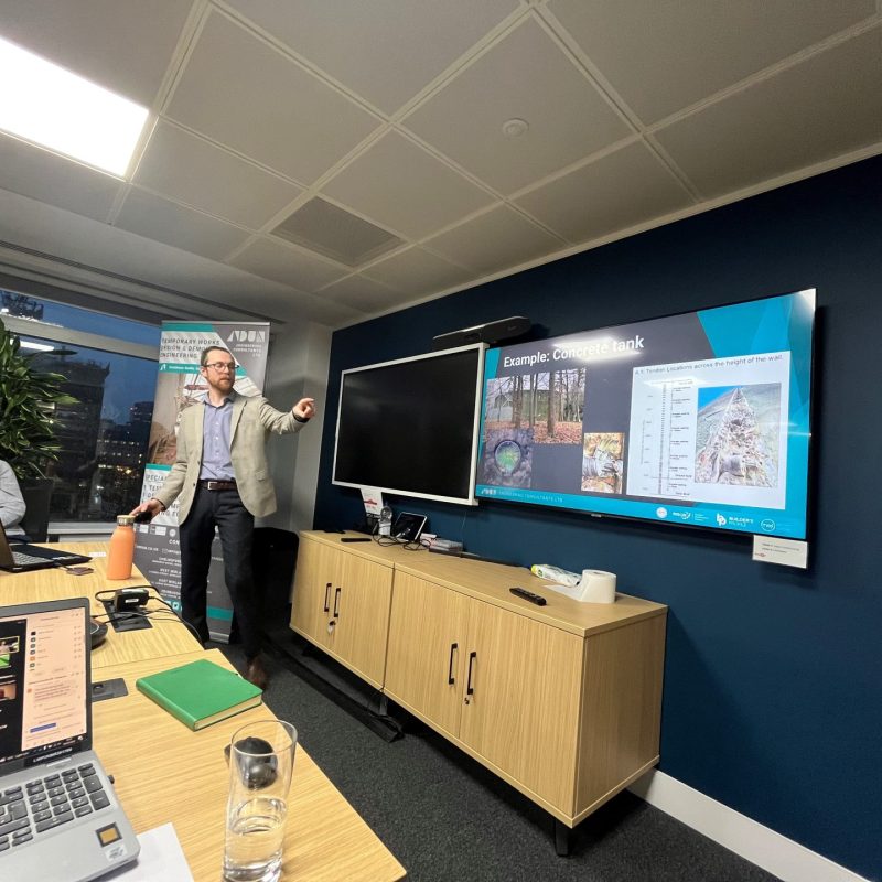 Andun Engineering Consultants director Joshua Martin speaking at an Istructe event